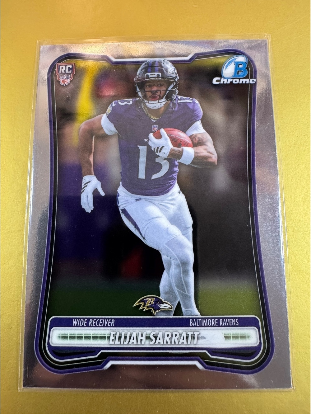 2026 Bowman Chrome Elijah Sarratt Rookie Card Baltimore Ravens